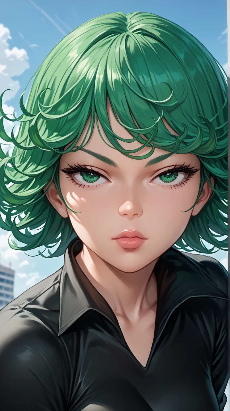 Tatsumaki , Dynamic positions have a golden part, fragile physique, Street, floats in the air, close up portrait, stands leaning towards the floor, beautiful , White Nurse's Coat, Short skirt, breasts fall out from under the robe, leans forward, very erotic, arches in the back, Portrait of a girl, standing in a sexy pose, leans forward, beautiful фигура, buttocks, beautiful грудь, very sexy, the texture is very durable,The picture is very clear and concise,incredibly beautiful,Temperament elegant,in a spacious room, нежное выражение лица Tatsumaki из One Punch Man, short green hair, green eyes, , heels, full body view, smiling, dynamic pose, Tatsumaki из One Punch Man, short green hair, green eyes, ,dynamic view, (masterpiece, Best quality:1.2),