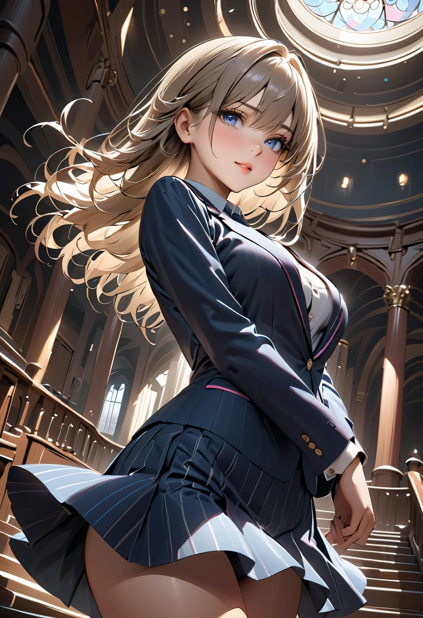 1girl, high school girl, medium shot angle, cowboy shot, (masterpiece, best quality, very aesthetic, ultra detailed:1.2), intricate details, sharp focus, high resolution, 8k, ARW