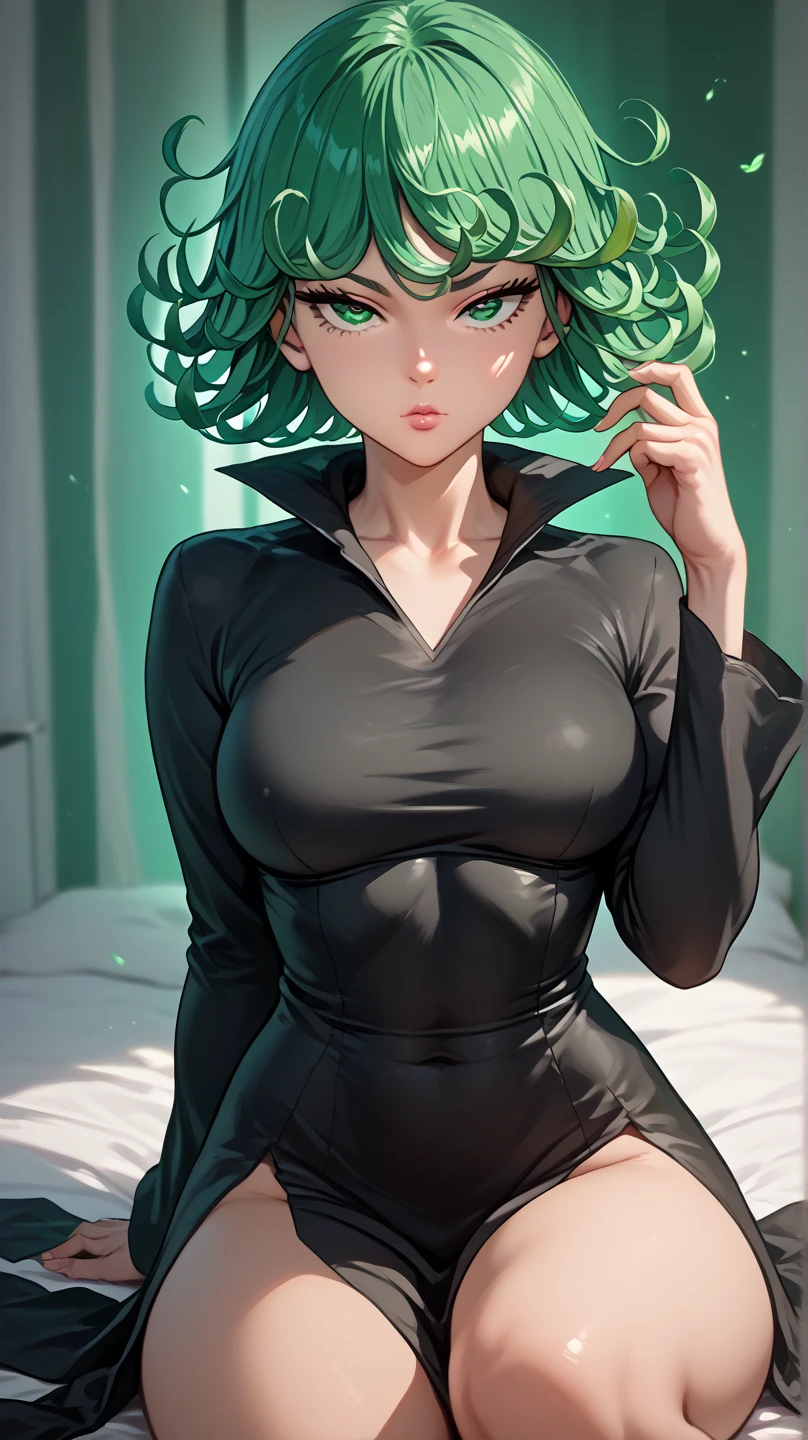 CRU photo, best qualityer), , work of art, extremely delicate and beautiful, extremely detaild, CG, unity , 2k wallpaper, incredible, standing alone, 1 girl, fine-details, drlight smile, ultra detali, high resolution, absurderes, smooth light, (Masterpiece artwork, best qualityer: 1.2), standing alone, 1 , tatsumaki, WeChat, cloused mouth, looking at the audience, hands on face, floating in mid - air, panties appearing
