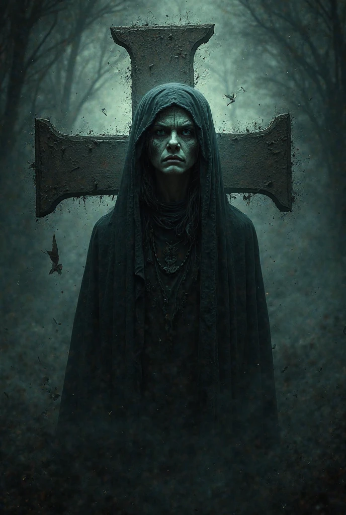 Close-up face of a ghost woman in hijab, scary bloody face, dirty torn red dress, standing on eerie bridge, (best quality,4k,8k,highres,masterpiece:1.2),ultra-detailed,(realistic,photorealistic,photo-realistic:1.37),horror,dark atmosphere,dramatic lighting,cinematic,moody colors,dramatic shadows,gloomy,haunting,unsettling