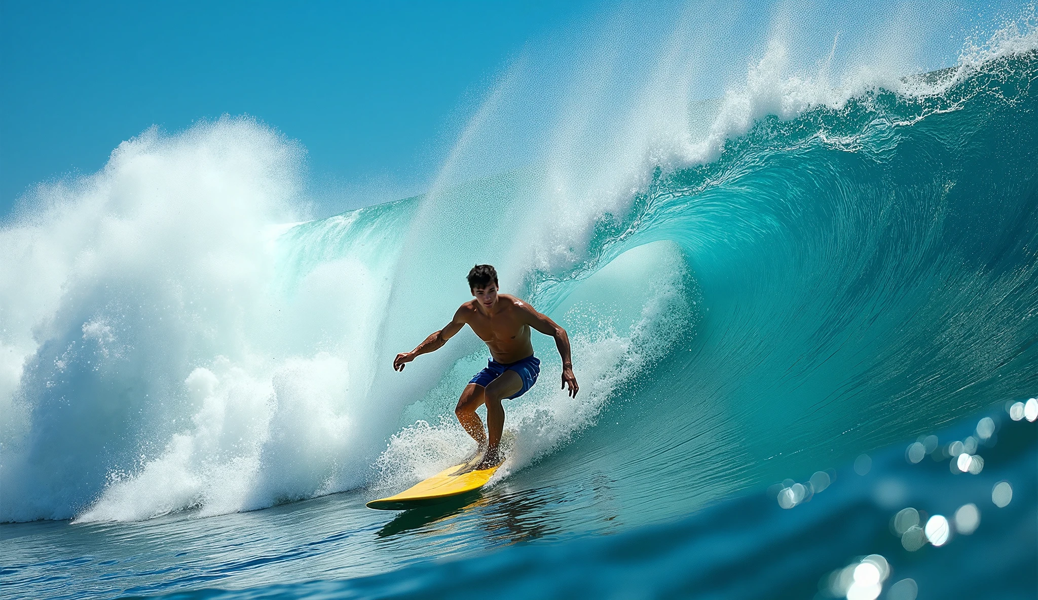 hmm man looks like a shark surfing on a board a very beautiful wave