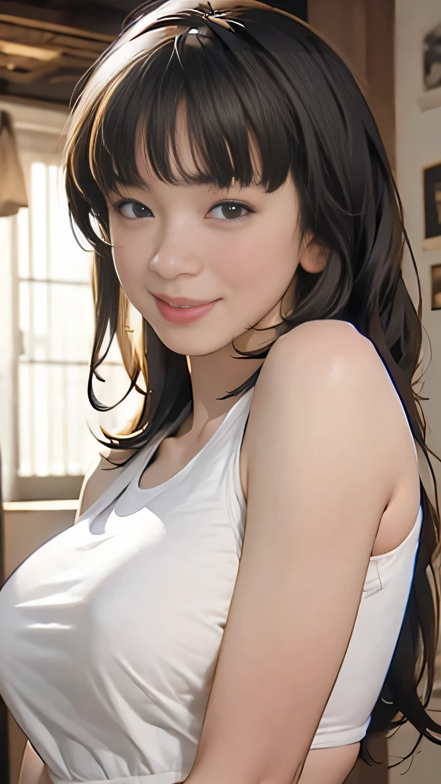 ((((highest quality)))), (((Ultra-precision CG 16K))), (((masterpiece))), (((Very detailed))), (((Extremely detailed))), (((Black outline:1.3, Written boundary depth:1.3 , Written soft outline))), Blur, Bokeh, Maximum clarity and sharpness,Multilayer Texture, Surface Shading, Cinematic lighting, Beautiful details sparkle ,Perfect Proportions, Limited to one woman, break beautiful hair, Beautiful Japanese Idol face, Beautiful and beautiful eyes, Beautiful body, Beautiful breasts, Beautiful thighs, Beautiful legs, Beautiful fingers, (Beautiful views) , Cleavage, Voluptuous body, eight-headed body, ((Beautiful Skin)), ((Skin Texture)) BREAK breast enlarged, medium Breasts, perky tits, (blush, smiling:1.3, pink cheek, eye shadow , narrow eyes, 20 years, Attractive adult woman , anime gyaru , Big eyes) , twin braid, Long Hair, Striped Hair, Hair Intake, Inner hair color, BREAK (japanese traditional fashion), nail art, necklace, Bridal Ring, wearing a watch BREAK (((on all fours:1.3, Wipe the floor with a cloth:1.3 , from front,from below , full body Shot, long shot, looking away, \(A face waiting for a kiss\):1.3))),  ((japanese rural house:1.3, plank floor)), 