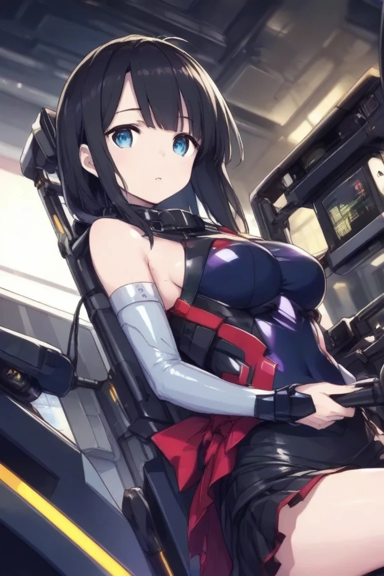 (hetero couple:2), (cityscape:1.5), (NSFW, topless bare small middle boobies, uncensored bare pussy:1.6), (Face of love, I'm so happy:1.5), (cyborg girl:1.5), low , dynamic angle, stylish free pose, (headphone, mechanical fuselage, mechanical clothing), looking at the viewer, (hime cut, long hair:1.5), (blue mini skirt:1.5), plastic corset, Beautiful light effect, glowing skin, (removable long sleeves, very wide sleeve:1.5), (caution decal, corporate logotype:1.2), (small open mouth:1),