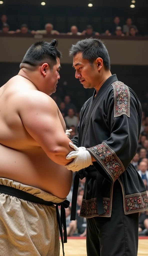 boys and girls competing in sumo