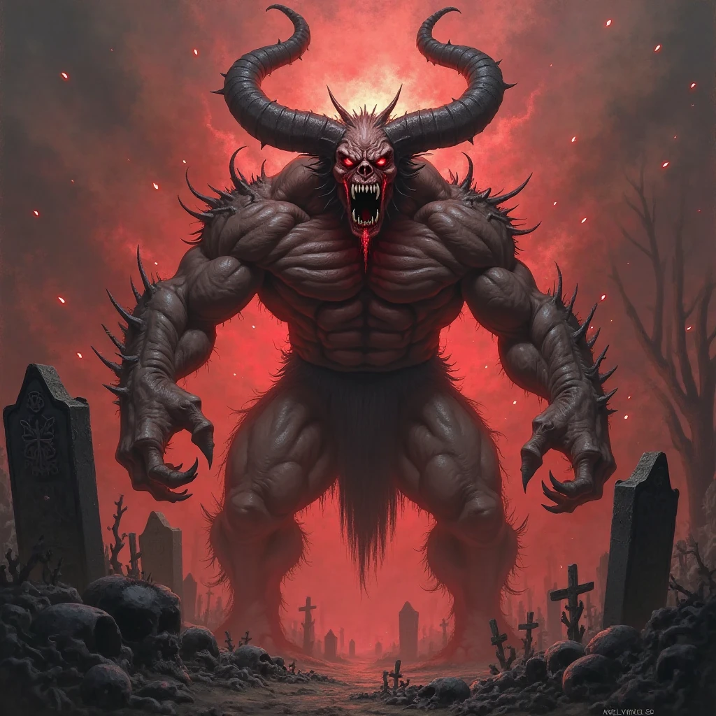 devil, Behemoth, curse, muscle, Overbearing,Skull