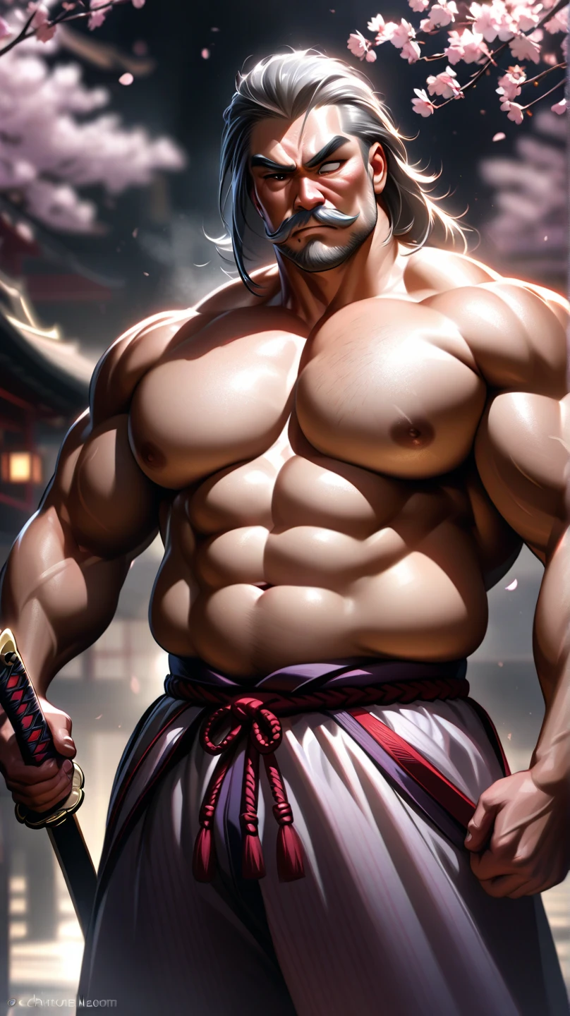 (giant, colossal, muscular, gigantic old man, expressive face, well-defined chin, very well defined face,larger-than-life figure, blue eyes, wrinkles, veins, long gray hair, thick gray moustache, full gray beard, towering presence, overwhelming size, immense power, massive strength), gigantic old man, expressive face, well-defined chin, very well defined face, growing in size with each passing moment, expanding exponentially, becoming larger and larger than any man-made structure, dominating the landscape, a true titan among men, with every muscle and sinew rendered in detail, every bulge and vein meticulously captured, showcasing the (raw power, strength, intensity) emanating from his form, he crushes buildings with his muscles, he destroys everything. The colors used are bold and vibrant, capturing the intensity of the scene, with (rich tones, vivid hues) that add depth and dimension to the artwork. The overall effect is one of awe and wonder, as the viewer is confronted with the sheer magnitude and power of this gigantic man. Long gray hair, bushy gray eyebrows, black skin, dark olive skin color, blue eyes, nose with pronounced bridge and outward curve that protrudes from the base of the nose, oiled skin, absurdly huge nose, hawk nose, big old man nose, convex nose, well groomed moustache, (80 years old daddy), enormous nose, eagle like nose, veins, sharp well groomed beard