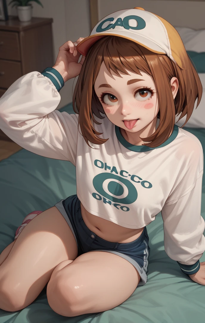 nsfw,(super fine illustration,8K CG wallpaper,best quality,extremely detailed,ultra high res,best aesthetic),(cowboy shot,from front),idolmaster, {{{hina araki}}}, (20yo, beautiful girl, cute girl), (beautiful brown eyes), (beautiful orange hair), (((short hair))), (waviy hair), (wet hair), (wet skin), (sweat), (steam), (flat chests, large breasts), (nude), (wet, sweat:1.3), (glasses), dining room, bukkake, semen, (cum on body:1.8, cum on hair:1.8, cum on face:1.6, cum on pizza:1.8), (((eat pizza))), (eat semen), (open mouths), (evil smile), (tentades), (stick out tongue),(feel good), (blush), (idol), place pizza box on a table,(peace sign:1.5)