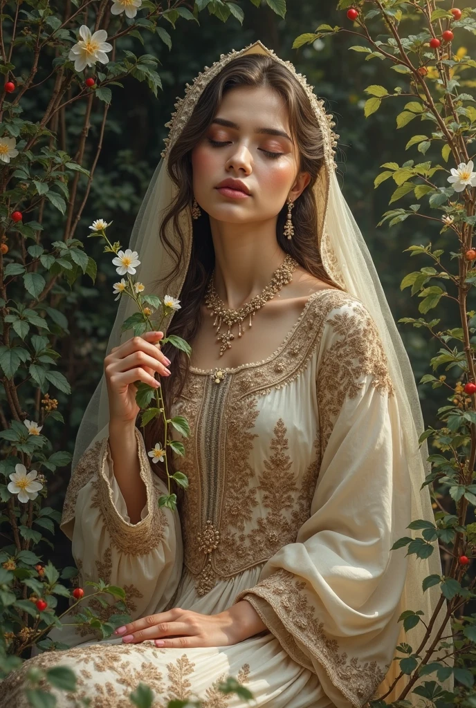 antique hand-painted, beautiful detailed eyes, beautiful detailed lips, extremely detailed face, long eyelashes, soft porcelain skin, delicate features, vintage style, elegant dress, graceful pose, natural lighting, muted color palette, subtle brush strokes, aged texture, full body portrait, high-resolution painting, classic art, masterful technique, intricate details, subtle shading, fine art, refined beauty, spreading legs, 