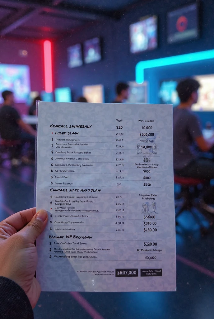 A modern representation of an old arcade, com luzes vibrantes, controles coloridos e muitas pessoas se divertindo ao redor em uma loja de fliperama