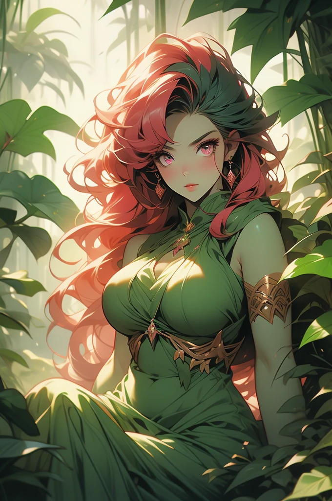 Ima red-haired woman with green eyes with vitiligo