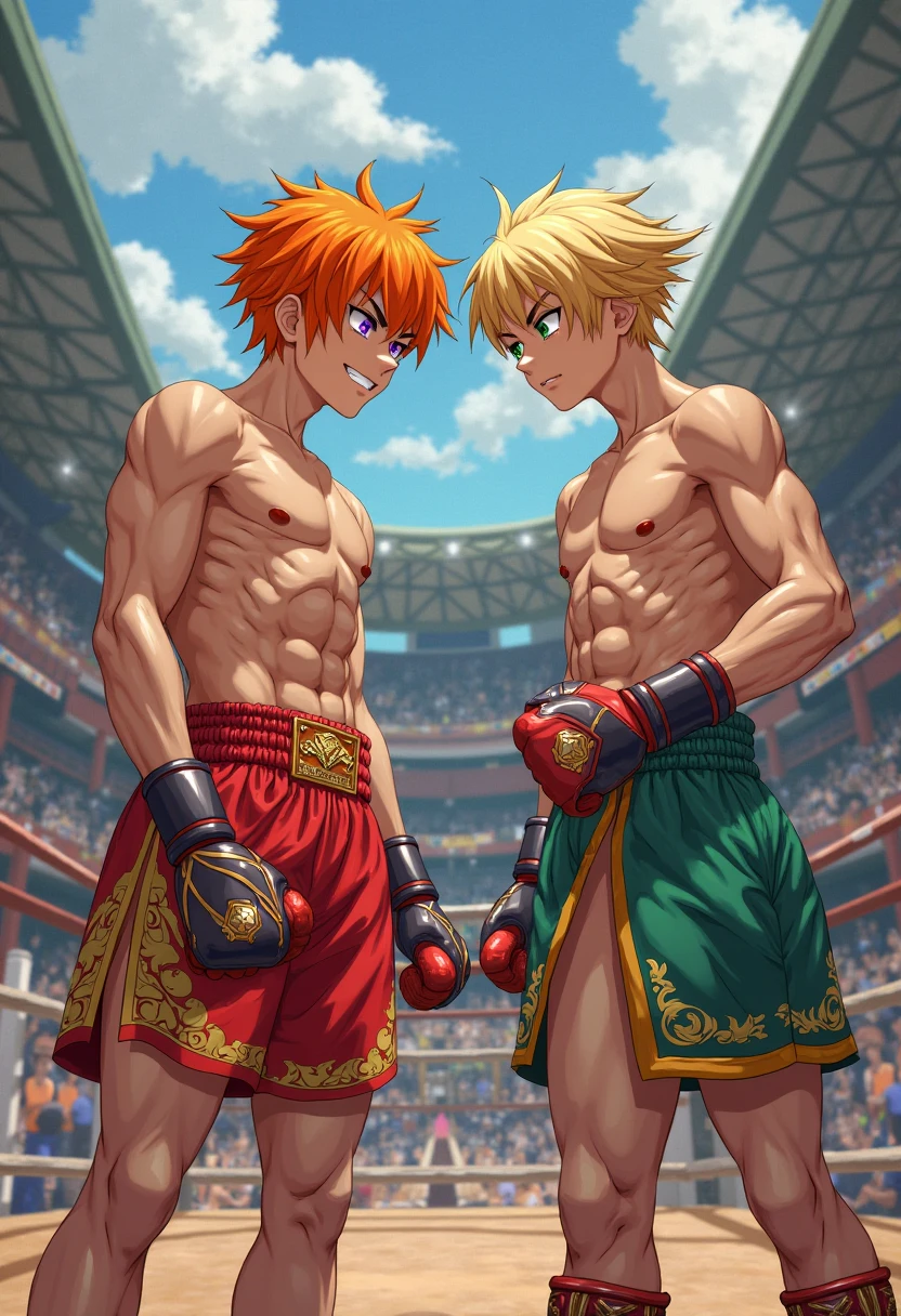 Handsome、Muscular、Macho、Thick chest、Thick legs、Completely naked、Big cock、Spiky Hair、all back、Berry Short、monkey、Beastman、Pointed Ears、Red eyes、Blonde、Thick arms、Body hair、smile、No bangs、Droopy eyes、Thick eyebrows、Scratch on nose、Big anly、gorilla、