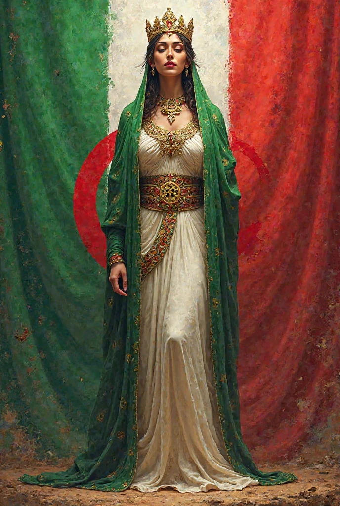 Algerian flag my homeland the resistance to survive and gain independence