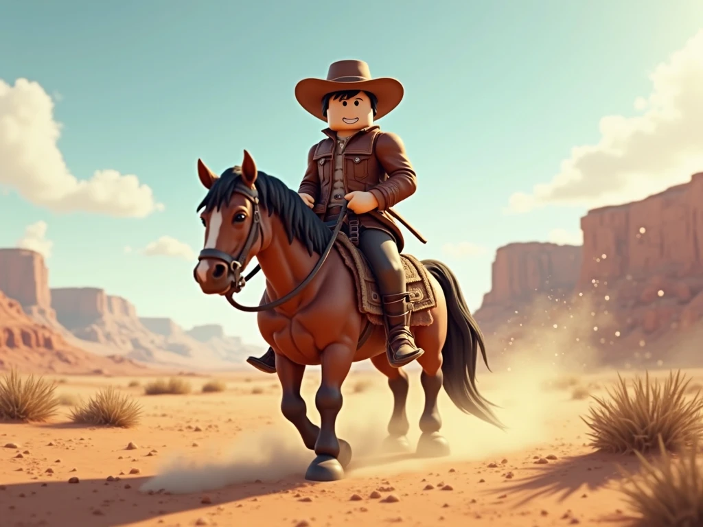 1 child sitting on a horse, detailed hat, detailed ground, detailed house, detailed helicopter in the sky, highly detailed, cinematic lighting, photorealistic, vibrant colors, 8k, best quality
