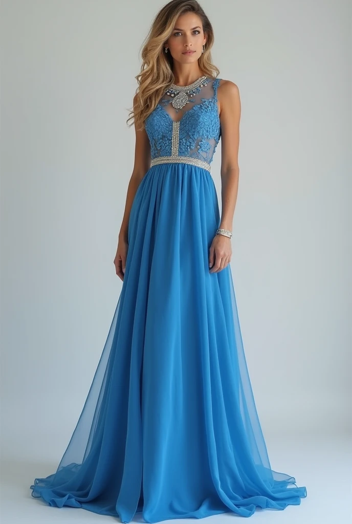 woman in navy blue dress 
