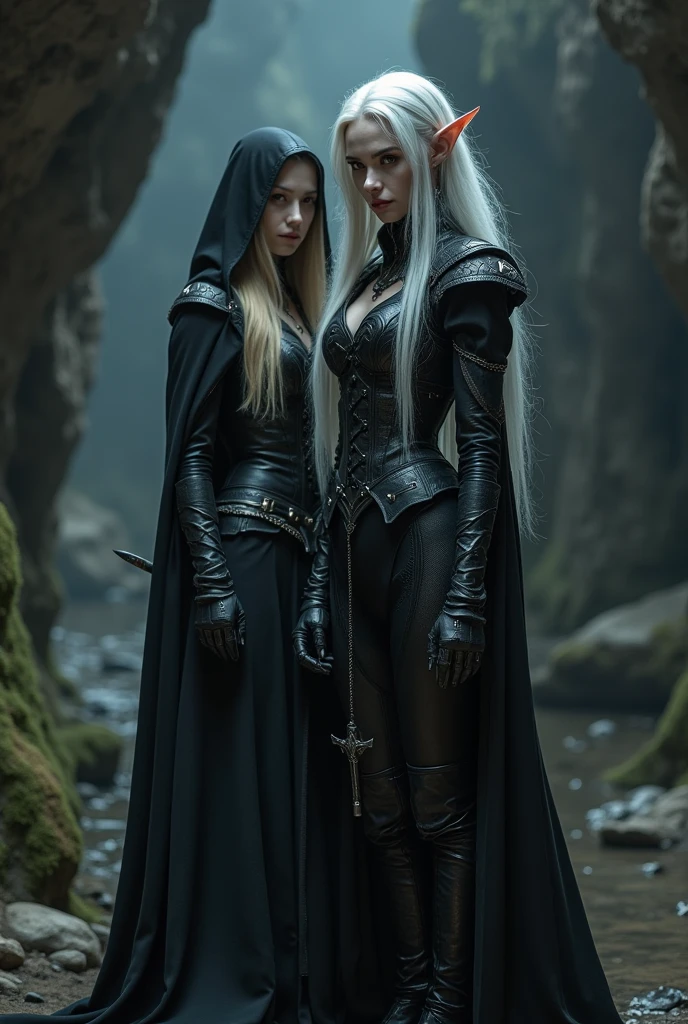 A( goth female Elf necromancer), mix serana from Skyrim with Yennefer di Vengerberg, full body,((((grey eyes,really pale skin)))),serana from Skyrim, ispiration from Yennefer di Vengerberg,half body,casting a spell,wearing cropped leather jacket and leather pants,hyper realistic, photo,4k, realistic, intricate details, hyperdetailed, cinematic, realistic, masterpiece