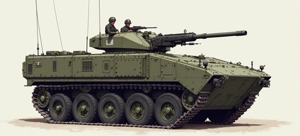 Gerar uma imagem de um tanque de guerra armata

