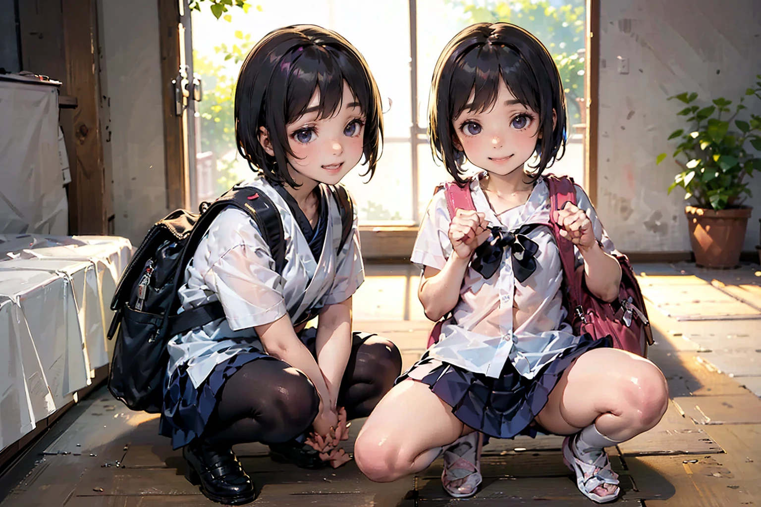Lewdな女学生、((幼いGirlの自慰))、field、garden、grass((NSfW Vibrator Inserted and Vibrated))、Ahegao、pleasure、Climax、Agony、Lewd、Ecstatic expression、童顔で幼いGirl、((Love juices are dripping down her thighs、No pussy juice々leak))バイブの刺激にAgonyしClimax、Drunken eyes、((A young child with a baby face、Lower grades of elementary school、Girl))Long twin tails、Blue ribbon、Brown Hair、Soft Hair、Elementary school girl
