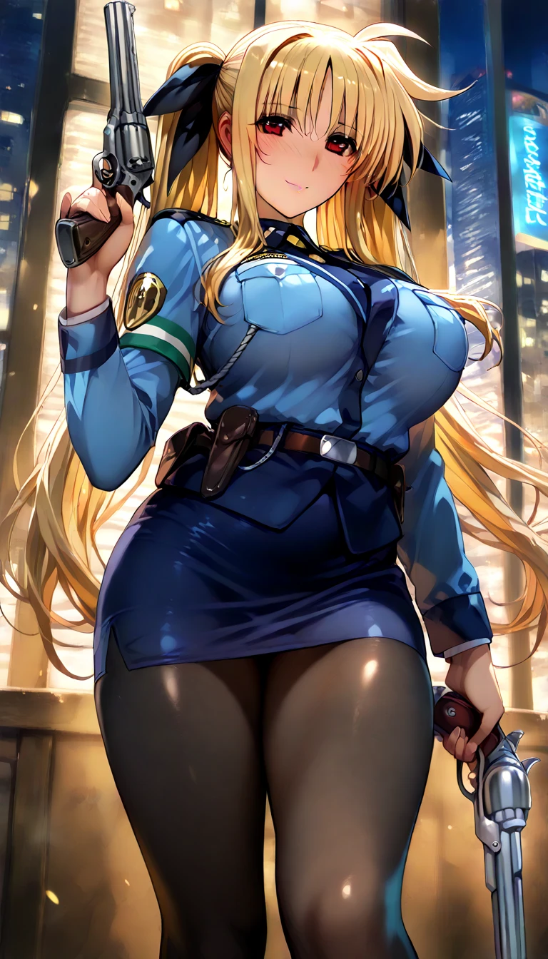 Masterpiece,Solo,1Girls,Rin Nohara,(Naruto),Big Breasts,Pussy,Perfect Body,Sexy Body Hot,Ultra High Quality,Ultra High Resolution,Photograph 16K,Ultra Detailed,Blonde Hair,Ponytails,Beautiful,Beautiful Girls,Female Police Theme,Female Police Uniform,Police Short Skirt,Police Hat,Sexy Body Hot,Sexy Uniform,Street Version