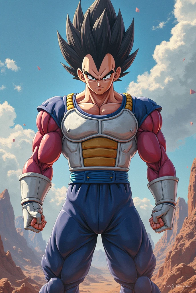 vegeta from the back