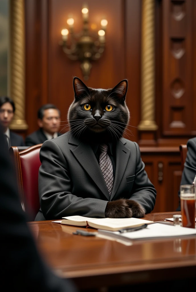 Smart gangster fatty cat as a head of all the police