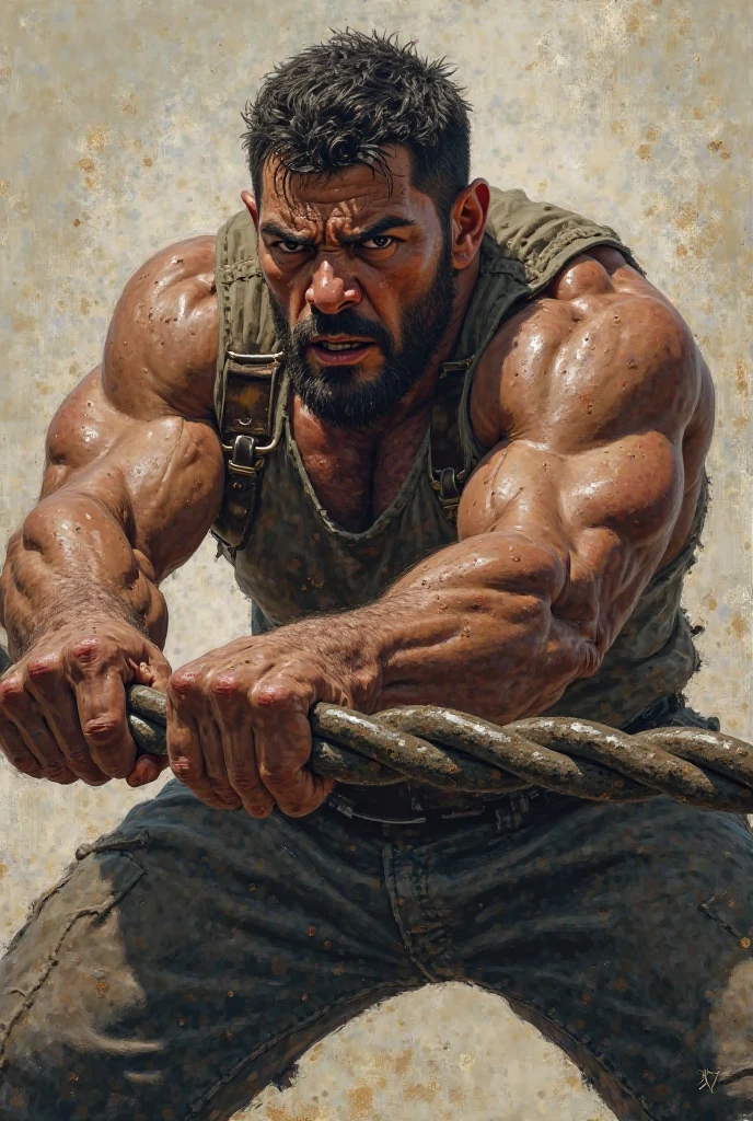 art by Marek Okon and dan mumford, oil painting of a lovely "The Champion of Shattering", soft focus, two colors, painterly, <lora:ClassipeintXL2.1:1>