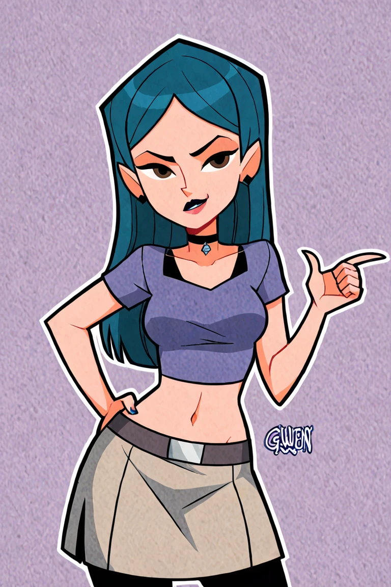 Ralph Bakshi Style, Curvy blue eyed girl with long wavy black hair and small breasts, (cruel_expression):3.0, (cum dribbling flaccid penis)