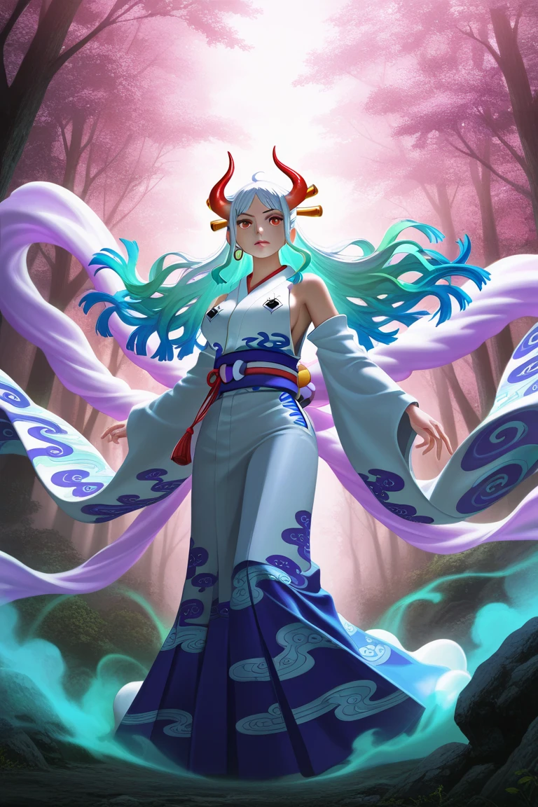 ((High-quality CG, Chinese painting style), (one female), full body picture, character standing painting, a beautiful fairy dancing in the magnificent sky, beautiful and gorgeous posture, beautiful appearance like a flower, dressed in gorgeous clothes, like the first bloom of snow lotus, eyes shining happily, full of light, brilliant magic array surrounding, containing oriental aesthetics, gorgeous fairy clothes, exquisite posture, long hair like a waterfall, white light flashing, dreamy clouds, C4D, OC rendering, movie edge light, fine light, masterpiece, super detail, epic composition, ultra HD, high quality, 32k