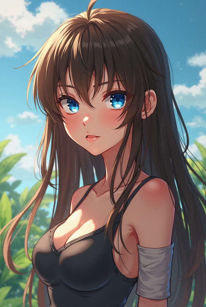 A teenage girl in a bikini