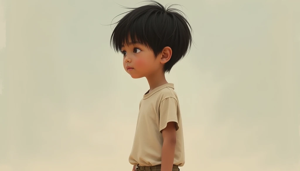 On a golden wheat field at dusk,One is ,Wearing a black shirt,The cute boy in the cap, located in the right two-thirds of the frame, extends his hand to me
