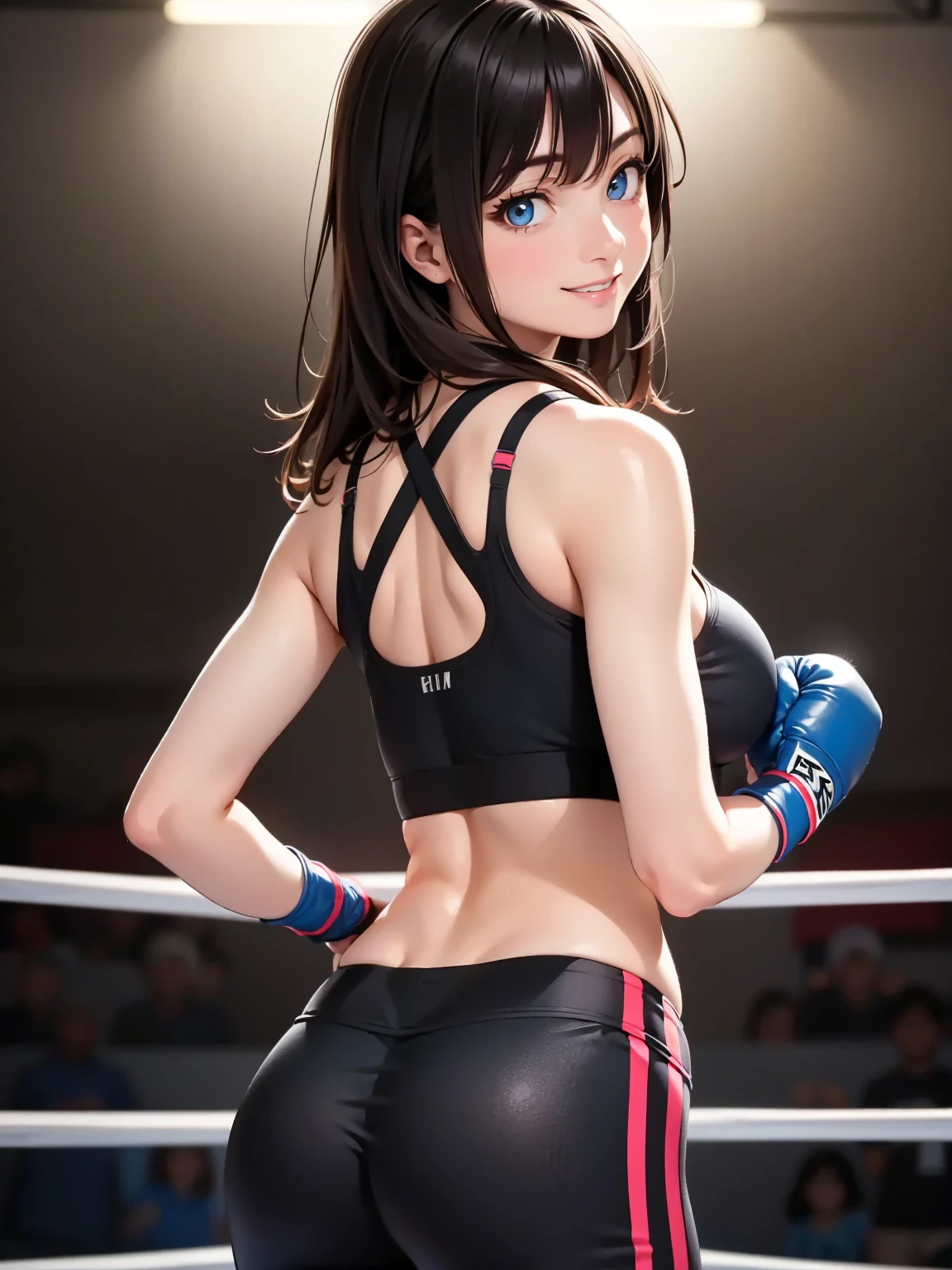 Aerobics Style of the 2000s、sneakers、Detailed picture、girl、25-year-old woman、Dynamic and lively pose、Crotch line、Erect nipples、（Tortoiseshell binding）