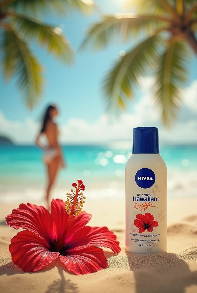 Make a girl like this who is totally naked on the beach