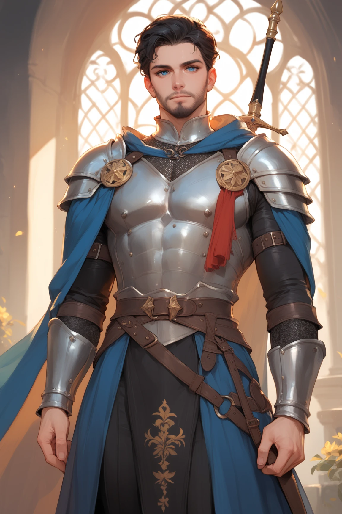 best quality, masterpiece, final fantasy 8, cosplay, squall leonhart, seifer almasy, medieval knight armour, blond hair, sexy, gay, homoerotic, big bulge, visible penis line, best view, perfect fingers, sweaty bodies, no watermark, no logo, no signature