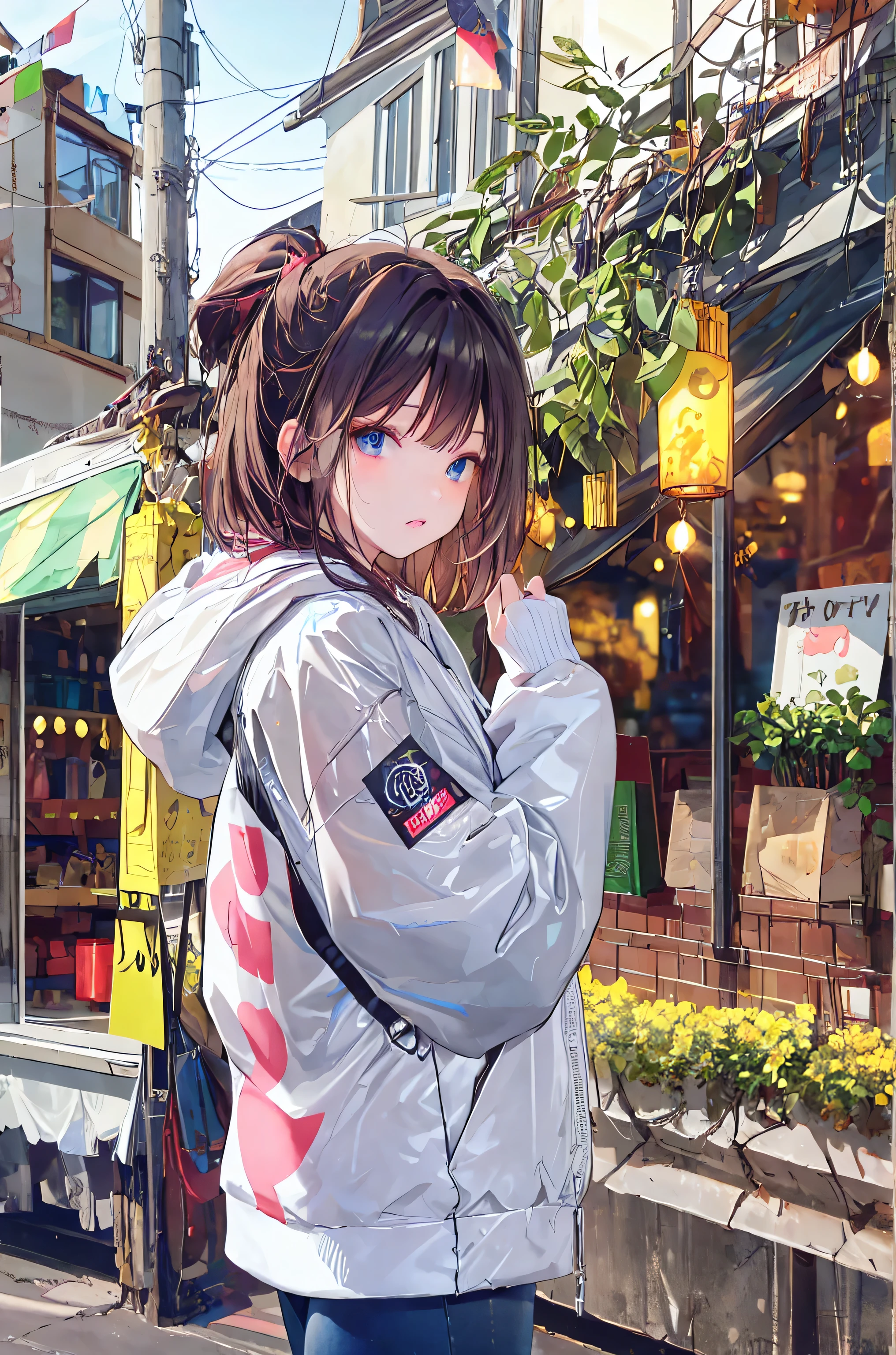 high definition raw color photos , professional shooting, (((((Bokeh))))), written border depth, captured with a sony α7 IV,(maasterpiece),Best Quality, cute girl leaning on a wall, is embarrassing, blanking, Intimate moments, cute, cropped shirt, Look Down, High Angle, close, BREAK she is is embarrassing, she is blanking, forest setting , cute imgae