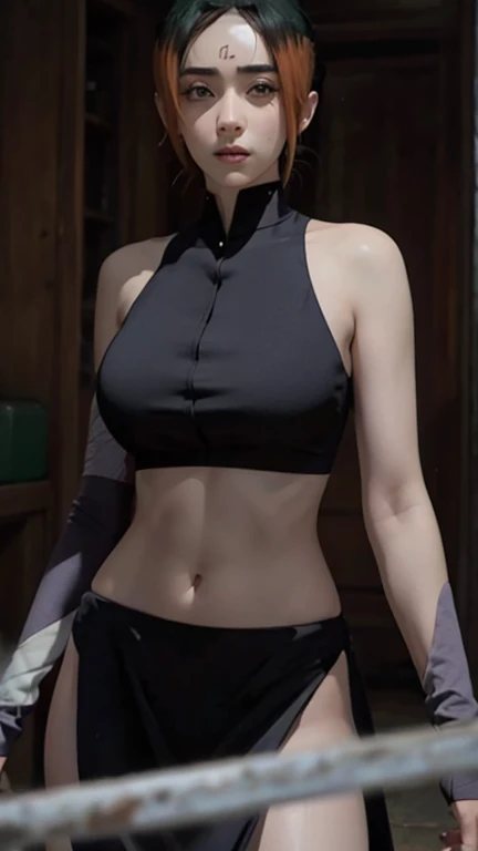 ubel,((ubel of Frieren: Beyond Journey's End )),dark green hair,long hair,side ponytail,hair between eyes,bangs, (beret, black jacket, open clothes, cleavage, midriff, black shorts, black thighhighs, thigh strap, fingerless gloves, single glove:1.2) , (dynamic angle:1.3, front view:1.1, breast focus:1.3, from below:1.2), (dynamic posing:1.5, sexy posing:1.2, leaning forward), (seductive smiling:1.3),(*K) HD, highest quality, WorKs of masters, High resolution, spread legs, panties shot,1 girl, small nose,(with sparkling eyes and a contagious smile), very beautiful detailed face and eyes, bright colors, cute face, delicate beautiful face, Bright magenta eyes, cute eyes, sparkling eyes, Big eyes, (big breasts:1.3), (perky chest:1.1), (pointed chest:1.0), medium hips, glamorous body, white skin, smile, thin pubric hair, shiny hair, super beautiful face, Super beautiful eyes, Super beautiful hair,trendy outfit,sexy and attractive,explosion of colors,big hairpin,full body esbian,illegal occupation, Real World, Natural light,perfect Natural light,looking at viewer,