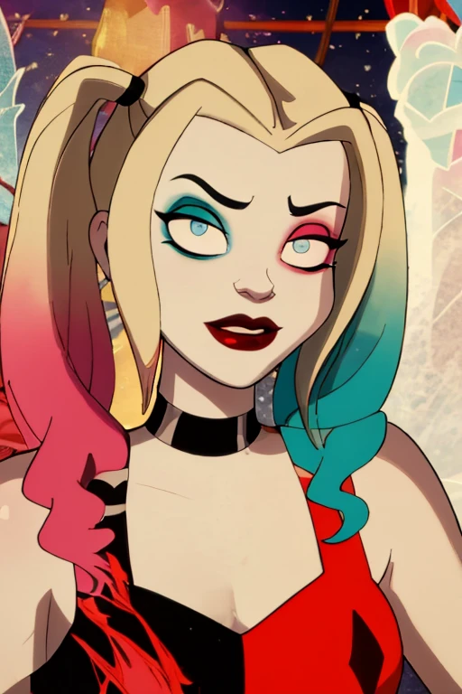 Catwoman wearing Harley Quinn's outfit with her design