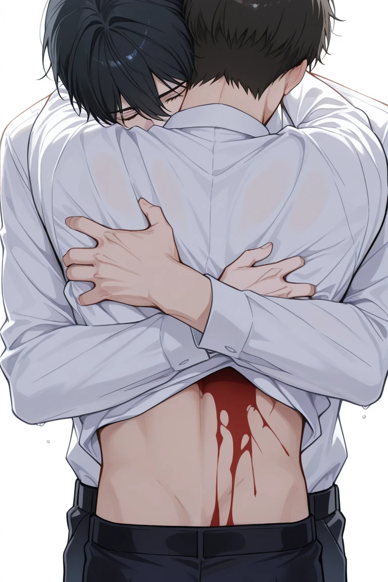 A zombie with a penis having gay doggy style sex, horror,blood, flesh,bones, apocalypse , kissing 