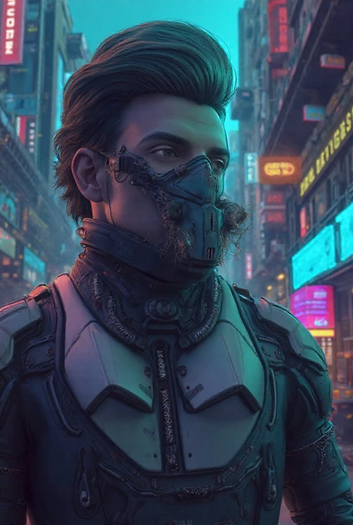 Robots mutantes, Color verde y morado,liquid,Luz nocturna ,neon light,(( cyberpunk )),((8k, UHD, ultra realista))