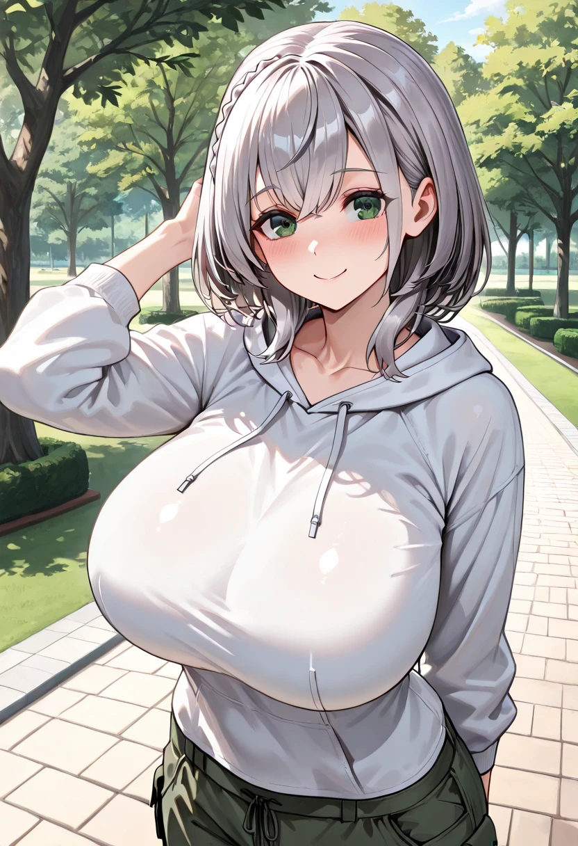 mastute piece,Best Quality,insanely detailed,8k cg,nsfw,
(shoot upper body:1.3),
(1girls:1.3),standing,looking at viewr,body in front,both arms behind back,(runningwear:1.3),(bare breasts:1.1),(bare nipples:1.1),
break,
blush,shy,(ecstasy face),(trembling:1.2),break,(light silver hair:1.2),
break,
perfect breasts,perfect teats,(open mouth:0.9),(large breasts:1.2),
(pavedroad)、