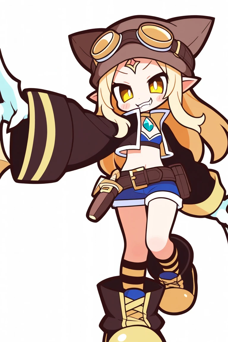 (best quality,4k,8k,highres,masterpiece:1.2),ultra-detailed,((shoujo girl)),((fox girl)),((medium hair)),((full body)),((stand pose)),((((very baggy and long leg warmers)))),((bare feet)),((thong)),((tiny blouse)),((carrying a giant sword)),((fully detailed)),illustration,vivid colors