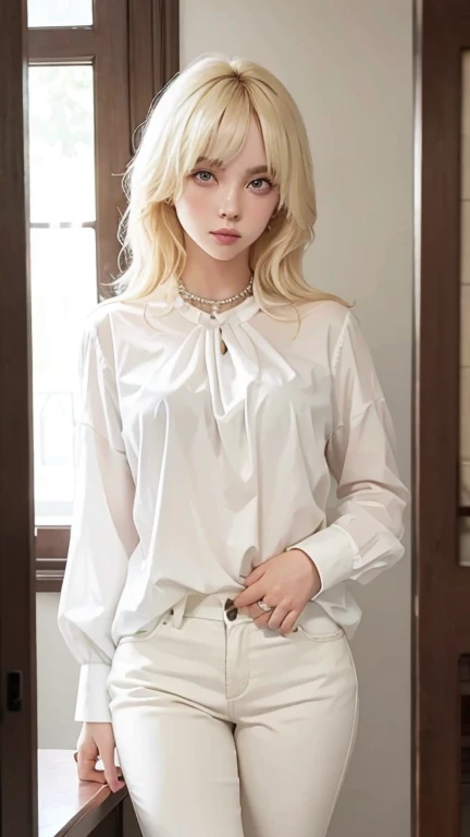 Masterpiece, best quality, super fine, 16k, medium hair, blonde color hair,