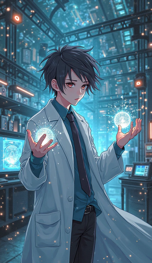 ((best quality)) , ((masterpiece)) , (detailed) , 1boy , scientist ...
