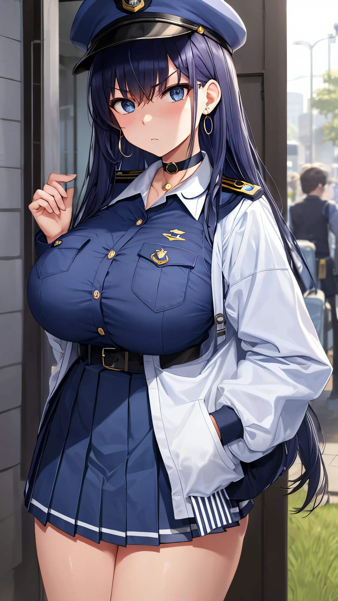 Sexy woman in uniform