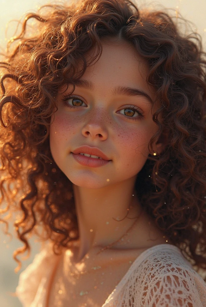 A little freckle cute playful