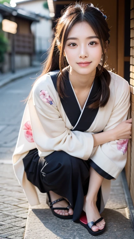 Cute Japanese woman, (16 years old), (very cute face), white moisturized skin, looking at the camera, (pink bright eyes: 1.4), (black framed glasses: 1.3)
BREAK,
(parkour), (very beautiful berserker woman: 1.3), (dynamic pose: 1.3),
BREAK,
(wearing a cute pink kimono: 1.3), (highly revealing kimono), very large earrings, short length, (has a black grass tattoo on her body: 1.3),
BREAK,
(very long hair), (light grey hair: 1.4), (wavy hair), (gradient hair: 1.3), (red tips: 1.3),
BREAK,
(realistic: 1.3), masterpiece, perfect lighting, (ultra high resolution), (8K), (highly detailed: 1.4), (from the front), (full body: 1.4), (symmetrical: 1.2), (one shot),
BREAK,
(large cities in Japan: 1.2),