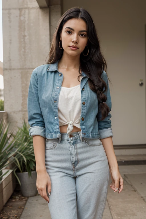 A girl showing her 
