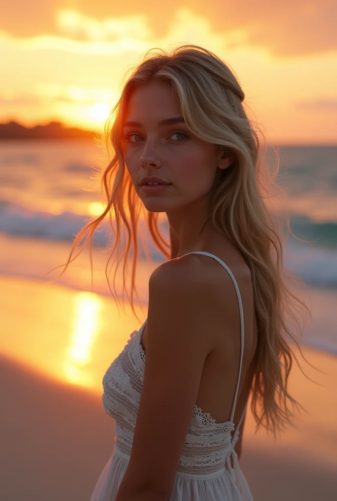 sexy young Lollita type girl, 18yo, nymphette, seductive, bright blue eyes, windblown hair