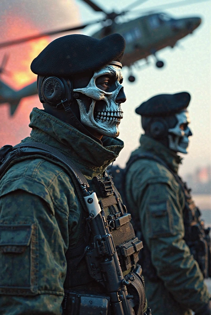masterpiece, ultra high res, 1man, mid-age man, holding assault rifle,detail face, outdoors, city, (((MWghost))), tactical clothes, vaporwave style, purple style