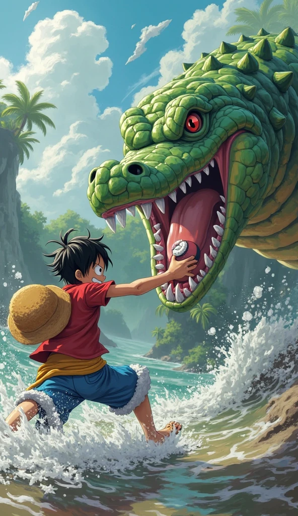 Goku launches Turtle Pie Qigong Deep Sea Battle Muscle Lizardman --auto