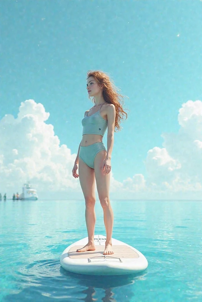 Tabletop, (highest quality), 23 years old,Very detailed, finely, (High resolution), (8k), ((Perfect rear view composition)), (Natural color lip),(ponytail:1.3),((女の子がsitting in a large hammock tied to a palm tree))),((Fitness Shorts, Light blue),((whole body:1.3),,((shrapnel:1.3)),((Perfect rear view:1.3)),((The magnificent Milky Way floating in the night sky)),((Pose with your arms raised above your head)),(look back and smile),((Big ribbon on thigh)),((Big Ass)),((Ample breasts)),(Full and firm breasts),(Small Pareo),