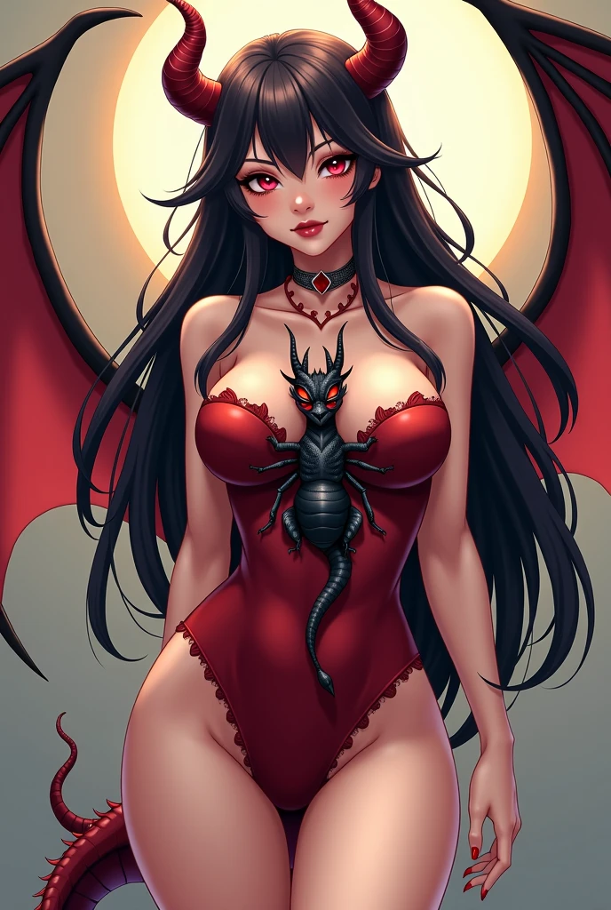 (masterpiece, best quality), 1lady, solo, (white Scales, scaly body), fallen elf, black hair, red eyes, (art by Adam Hughes, zdzislaw beksinski, dariusz zawadzki, giger, frank cho), (big breasts:1), (naked), (cameltoe:1)